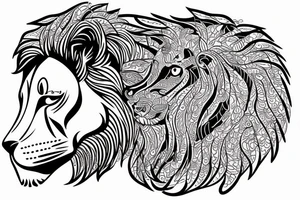 Bio hacking with a lion tattoo idea
