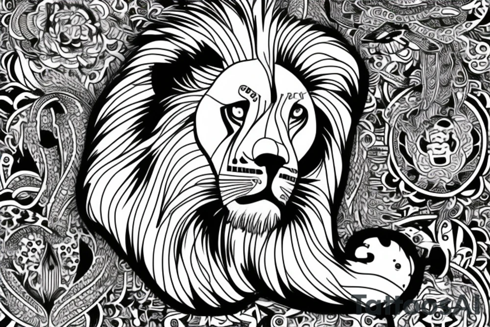 Bio hacking with a lion tattoo idea
