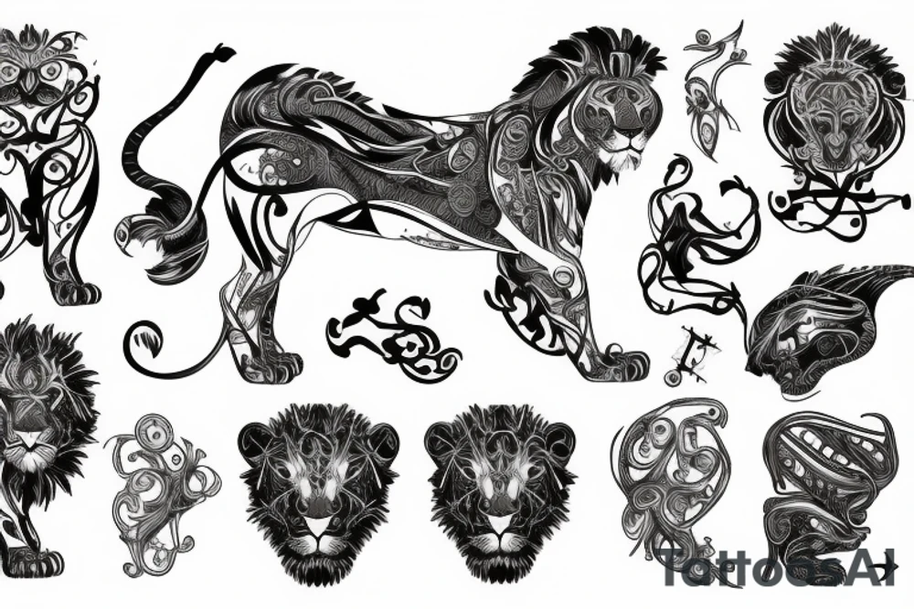 Bio hacking with a lion tattoo idea