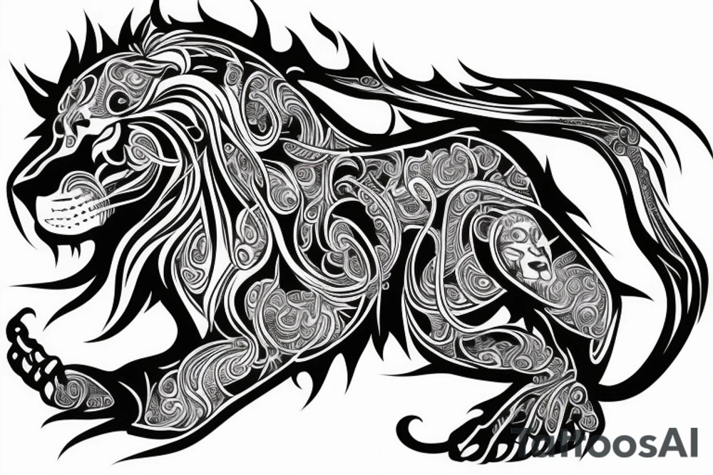 Bio hacking with a lion tattoo idea