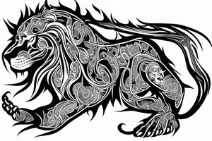 Bio hacking with a lion tattoo idea