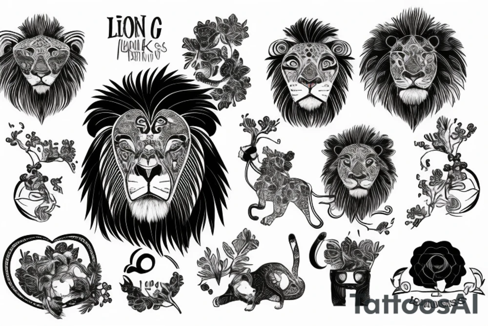 Bio hacking with a lion tattoo idea