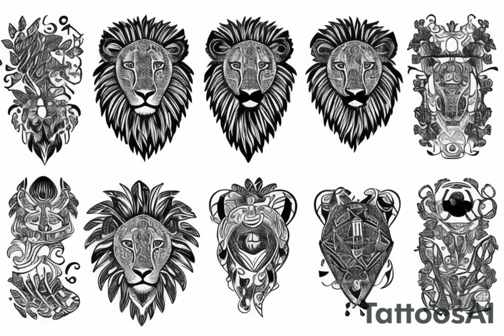Bio hacking with a lion tattoo idea