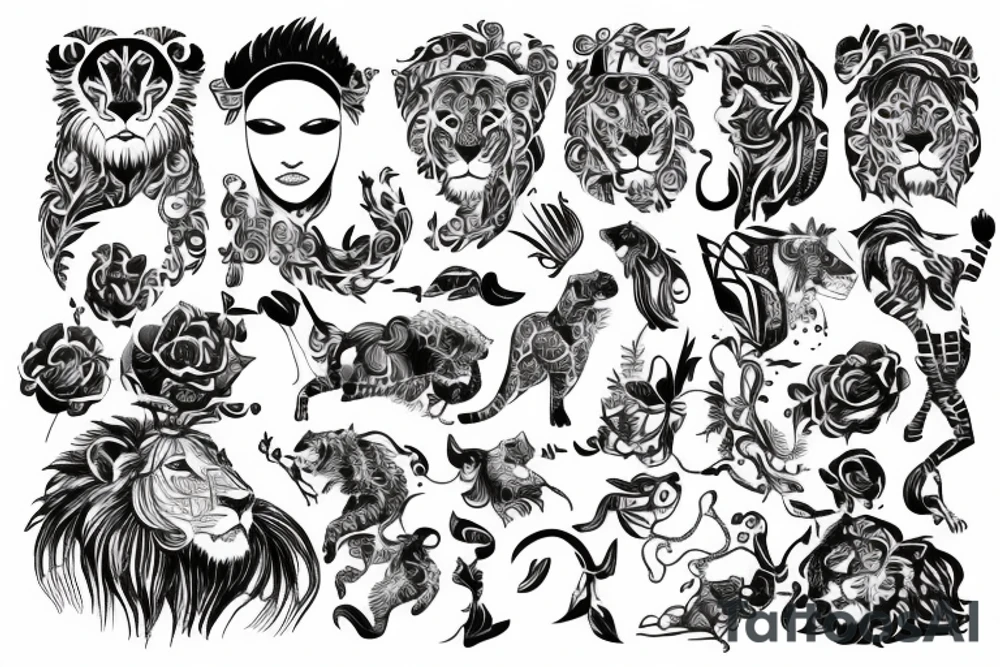 Bio hacking with a lion tattoo idea