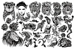 Bio hacking with a lion tattoo idea