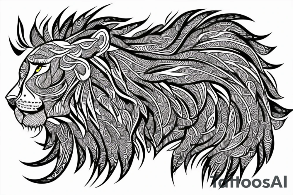 Bio hacking with a lion tattoo idea