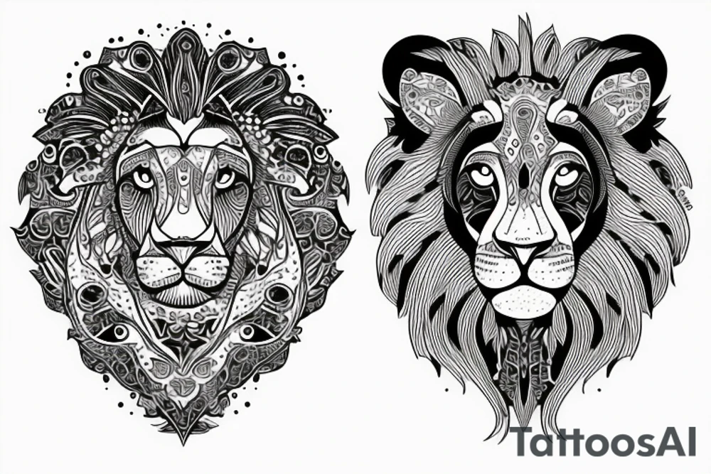 Bio hacking with a lion tattoo idea
