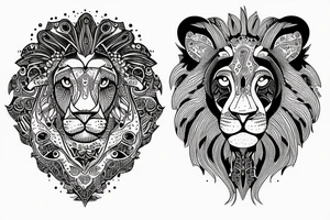 Bio hacking with a lion tattoo idea