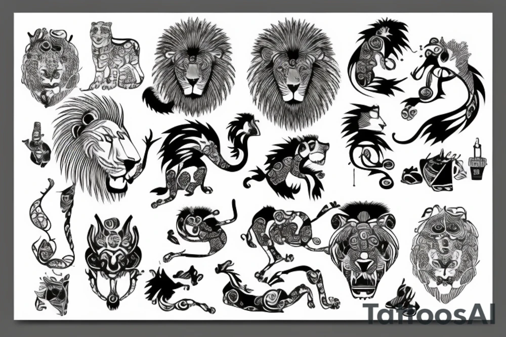 Bio hacking with a lion tattoo idea