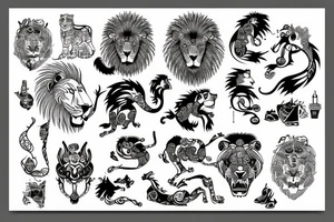 Bio hacking with a lion tattoo idea