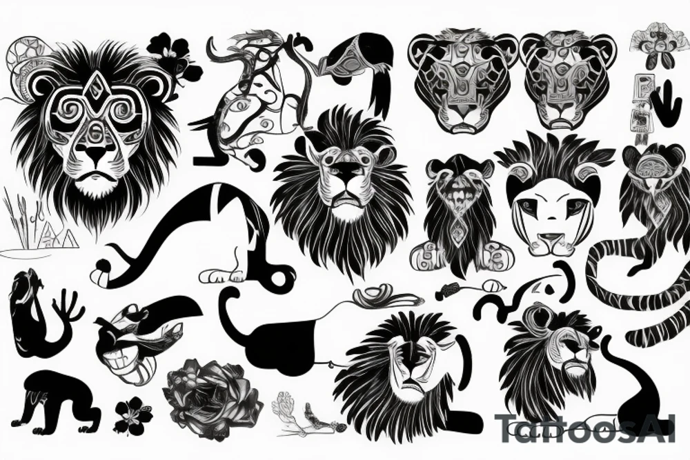 Bio hacking with a lion tattoo idea