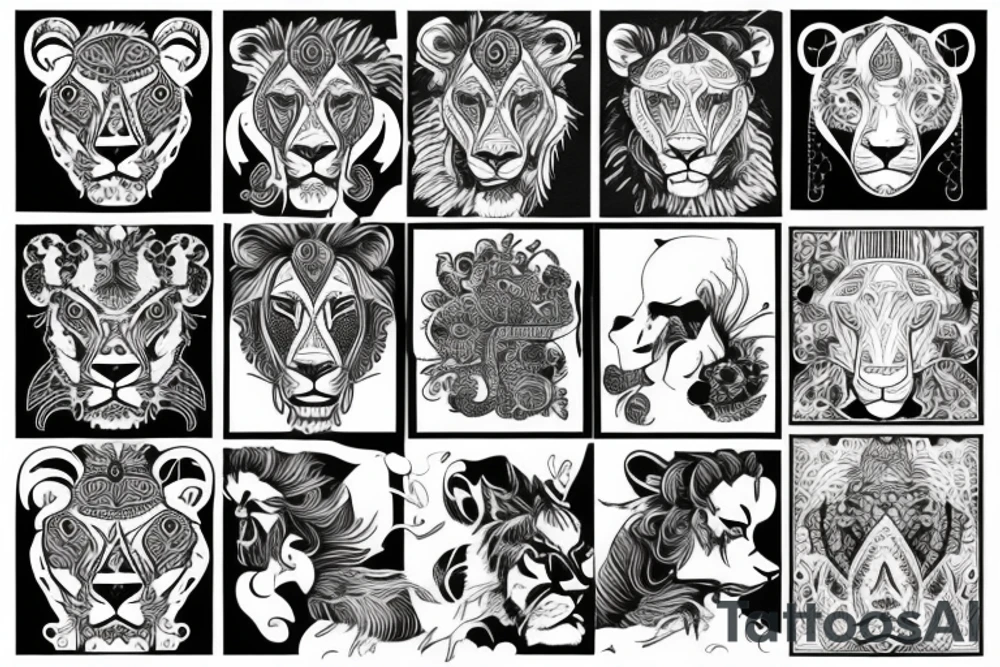 Bio hacking with a lion tattoo idea