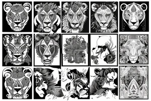 Bio hacking with a lion tattoo idea