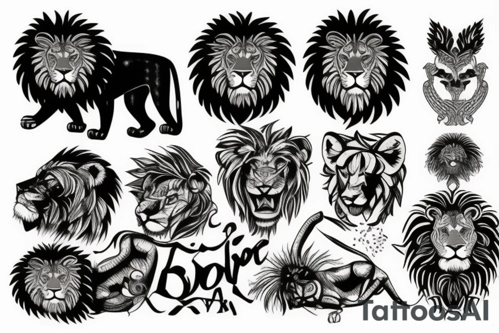 Lion bio hacking tattoo idea