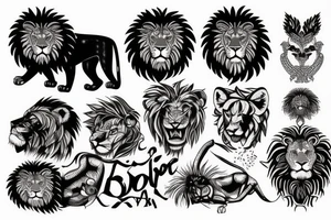 Lion bio hacking tattoo idea