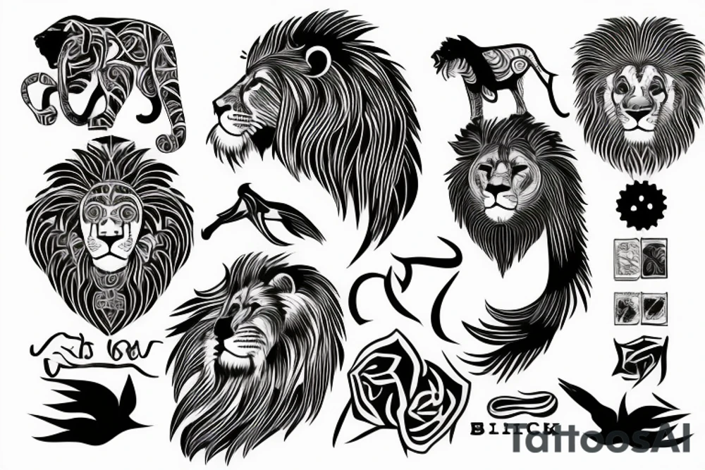 Lion bio hacking tattoo idea