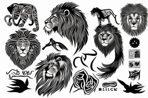 Lion bio hacking tattoo idea