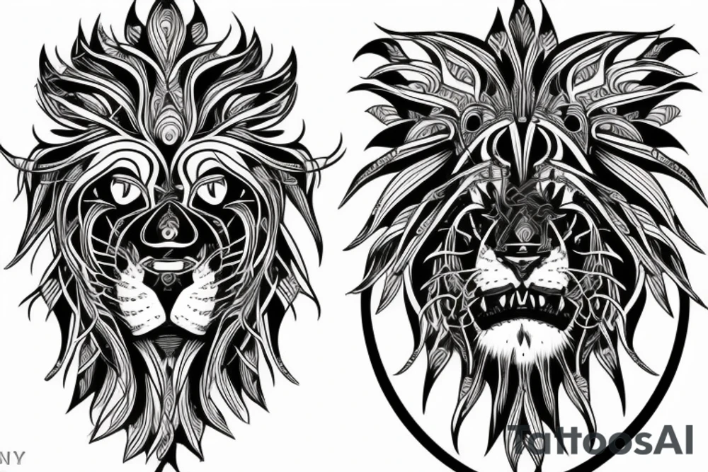 Lion bio hacking tattoo idea