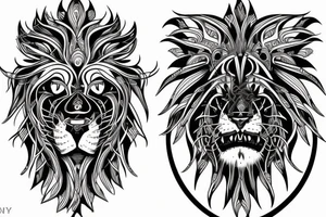 Lion bio hacking tattoo idea