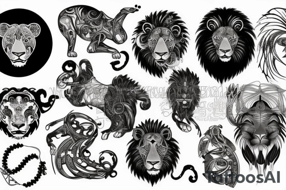 Lion bio hacking tattoo idea