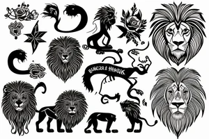 Lion bio hacking tattoo idea