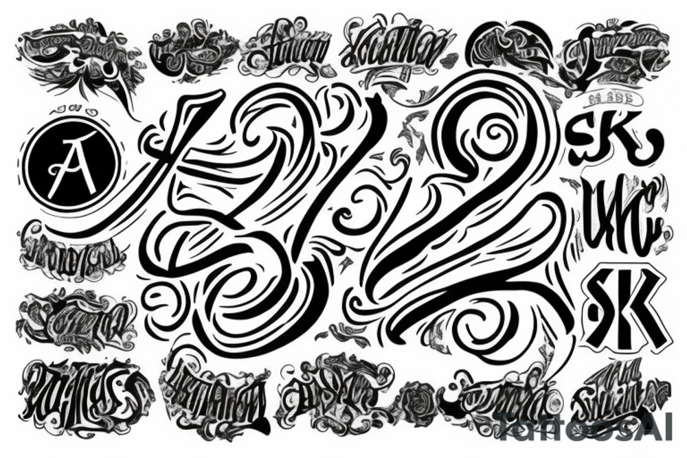 Sk initial tattoo tattoo idea