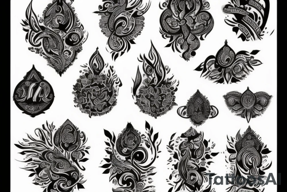 मैं गहारा तमस 
तू सुनहारा सवेरा tattoo idea