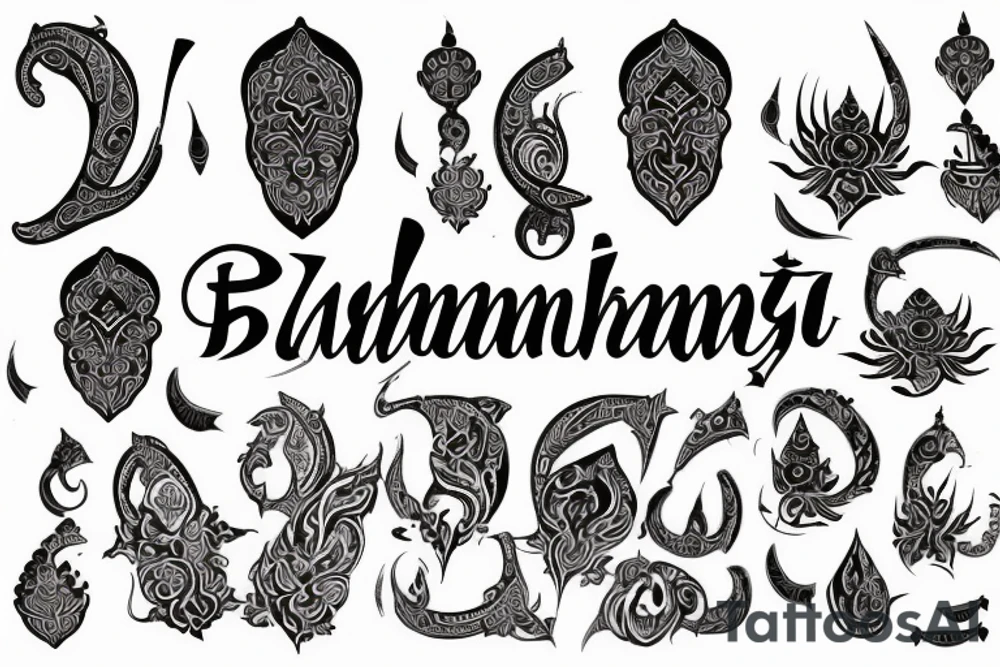 मैं गहारा तमस 
तू सुनहारा सवेरा tattoo idea