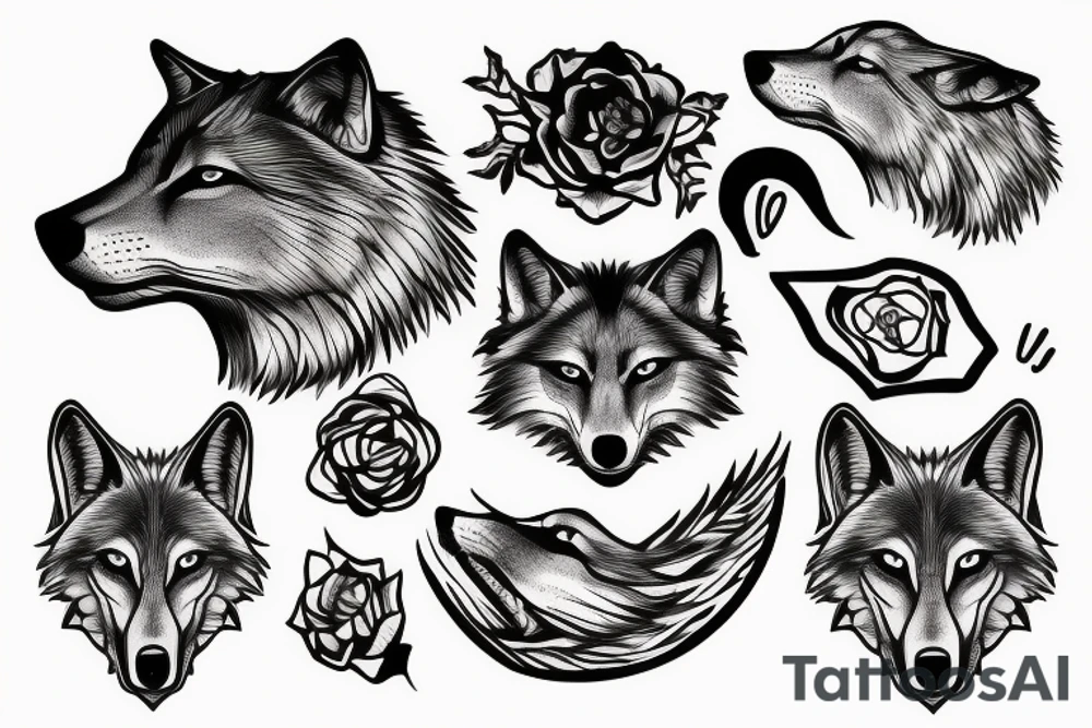 wolf hand tattoo idea