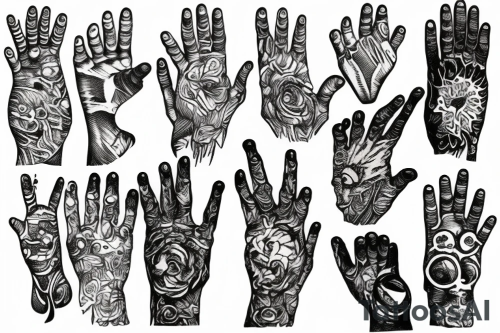 progress 
hand tattoo idea