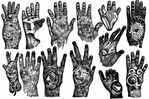 progress 
hand tattoo idea