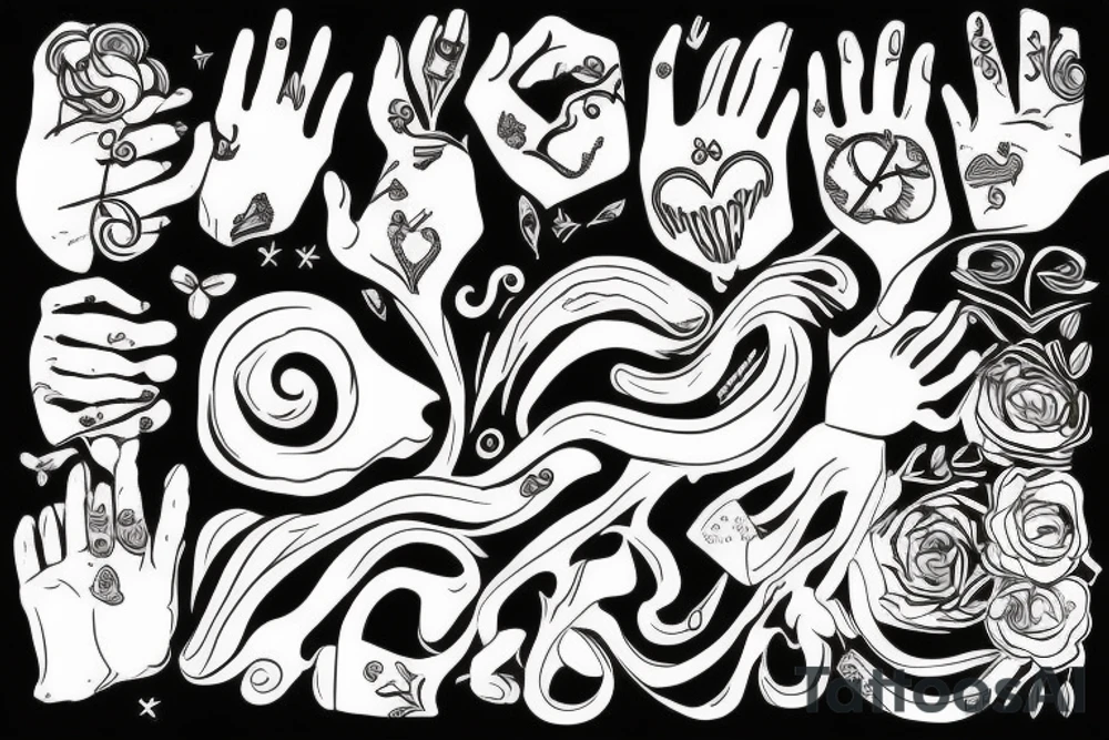 progress 
hand tattoo idea