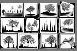 lake and trees tattoo idea