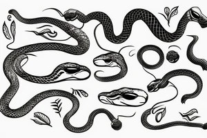 Snake long tattoo idea