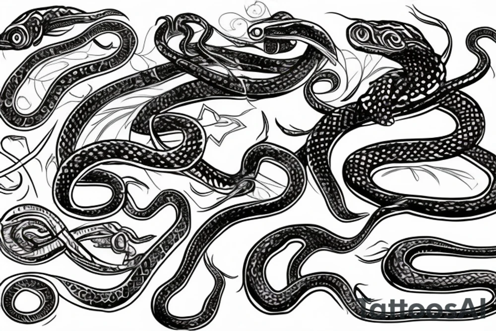 Snake long tattoo idea