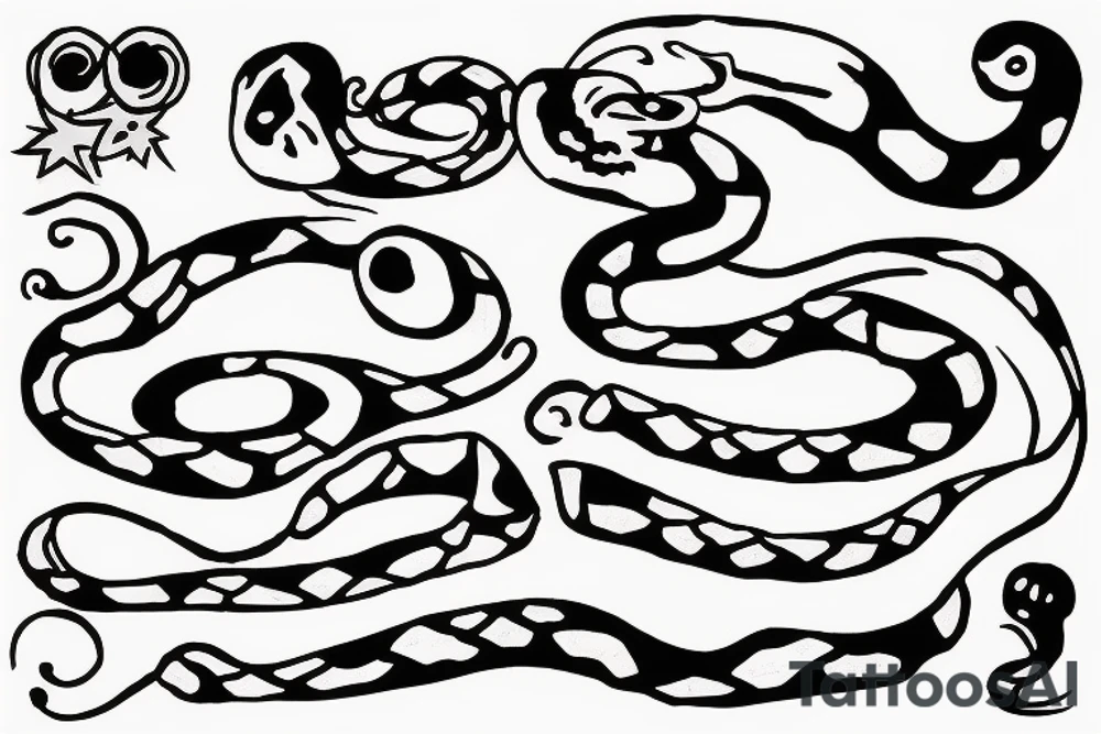 Snake long tattoo idea