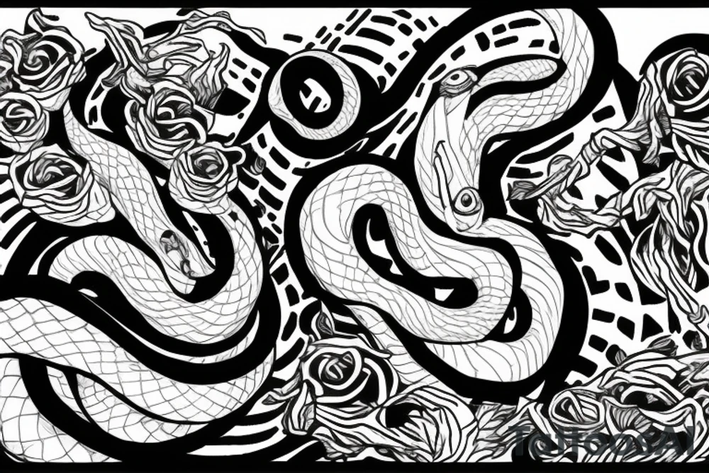 Snake long tattoo idea