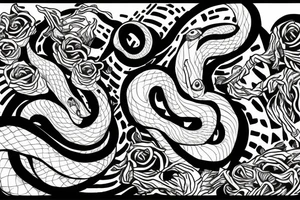 Snake long tattoo idea