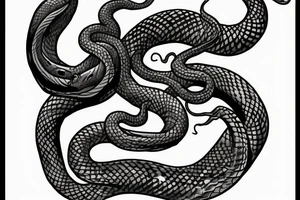 Long snake tattoo idea