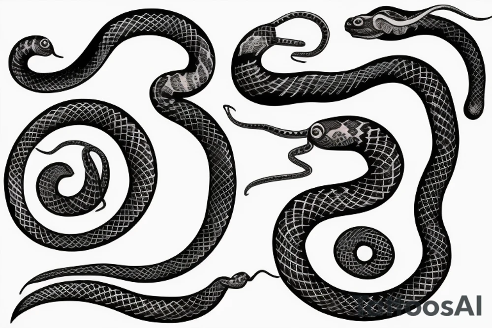 Long snake tattoo idea