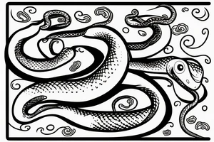 Long snake tattoo idea