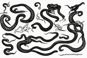 Long snake tattoo idea