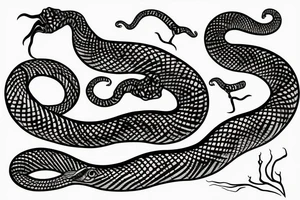 Long snake tattoo idea