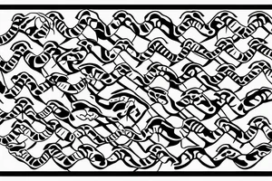 a snake that is long, straight and simple with an open mouth tattoo idea