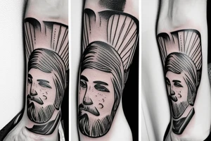 jesus with a guitar tattoo idea