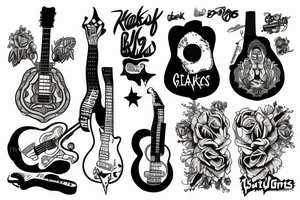 rock jesus with a guitar tattoo idea