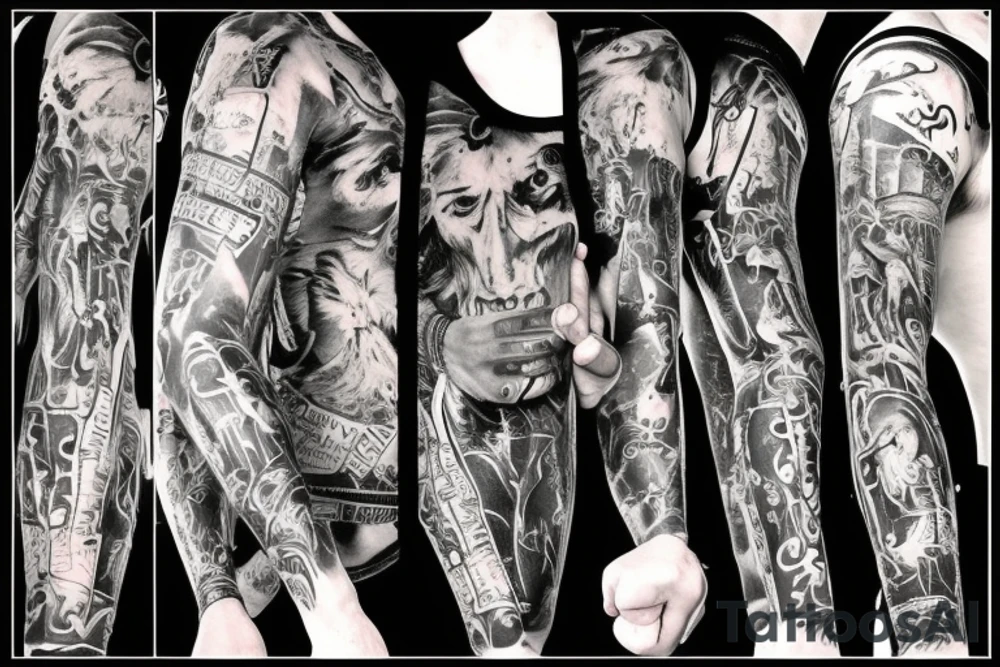 rocking jesus with electric guitar tattoo idea