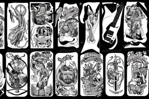 rocking jesus with electric guitar tattoo idea