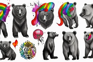 Gay, Bear, Pride, punk tattoo idea