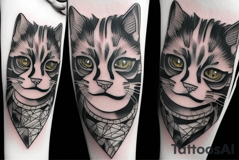 cat, bear, pride, punk music tattoo idea
